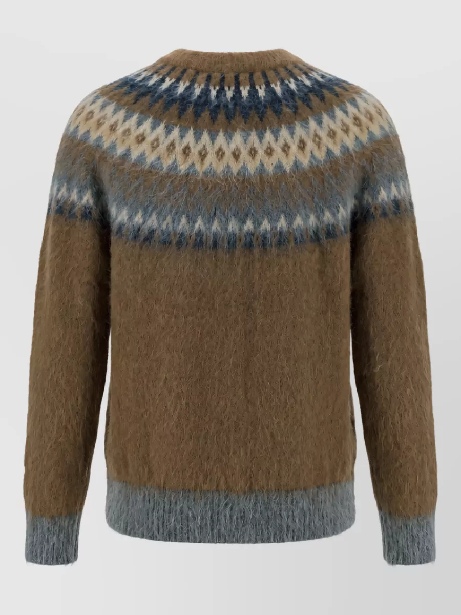 S Max Mara Jacquard Geometric-Pattern Cardigan