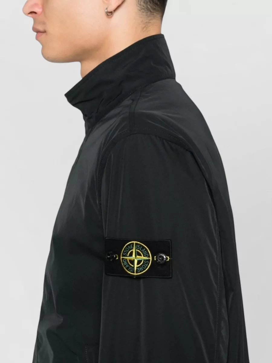 Stone Island High Neck Jacket Side Welt Pockets