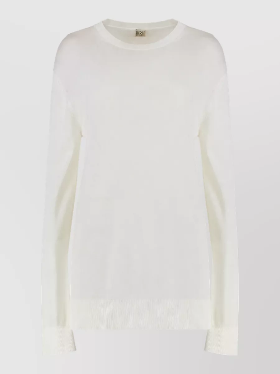 Totême Fine-knit cashmere-blend long-sleeve sweater