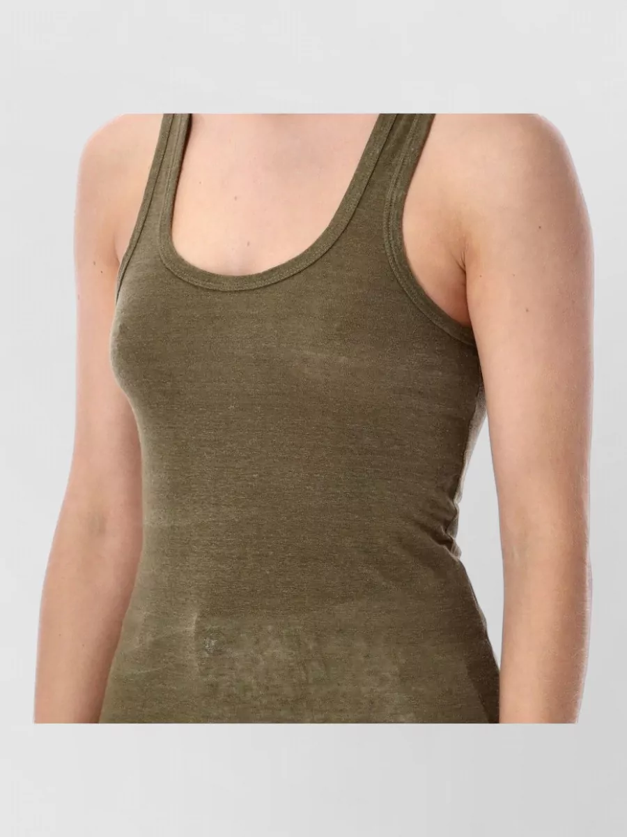 Isabel Marant Etoile Linen Racerback Tank Top Scoop Neck