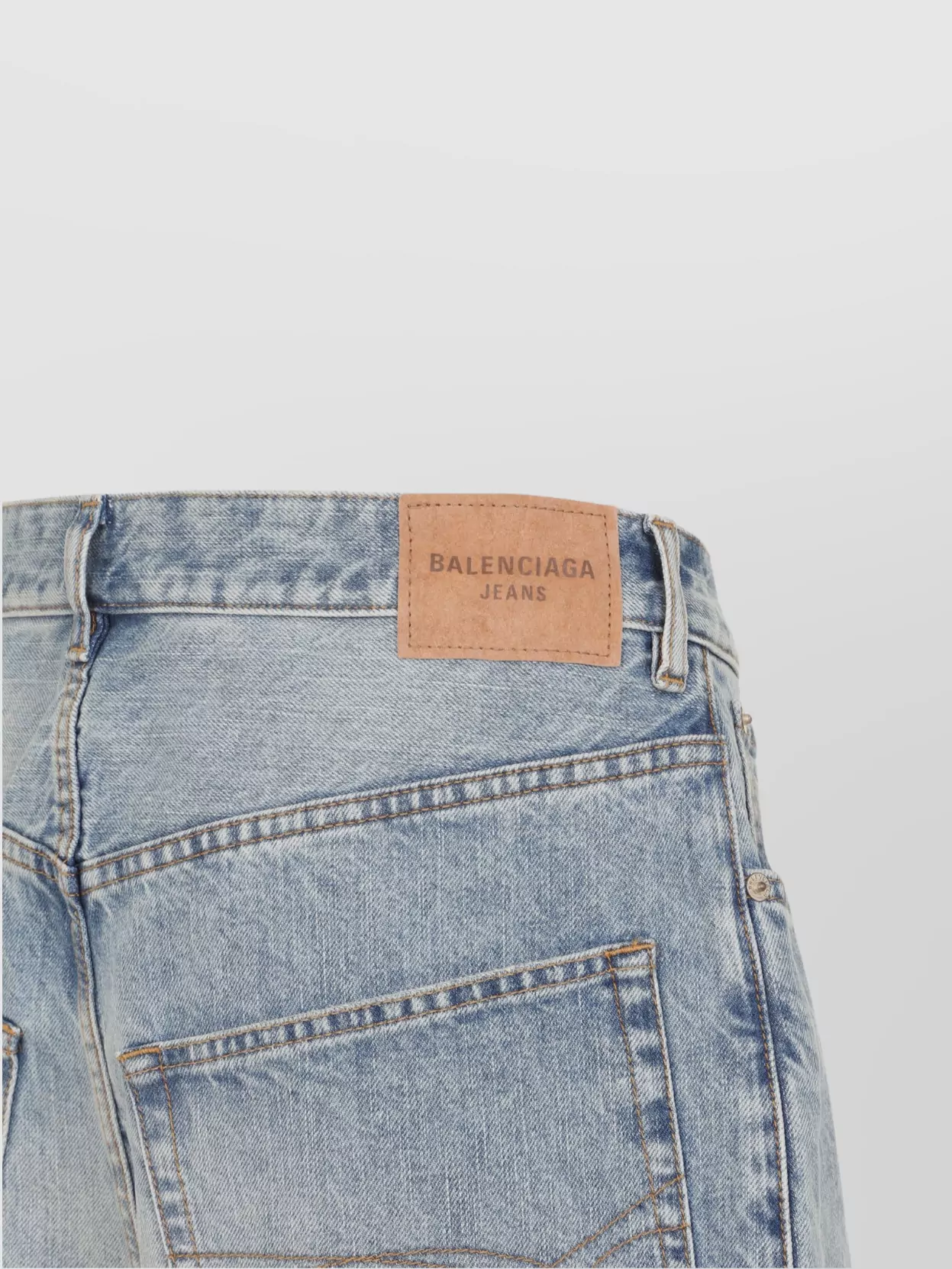 Balenciaga Baggy Cotton Trousers High Waist