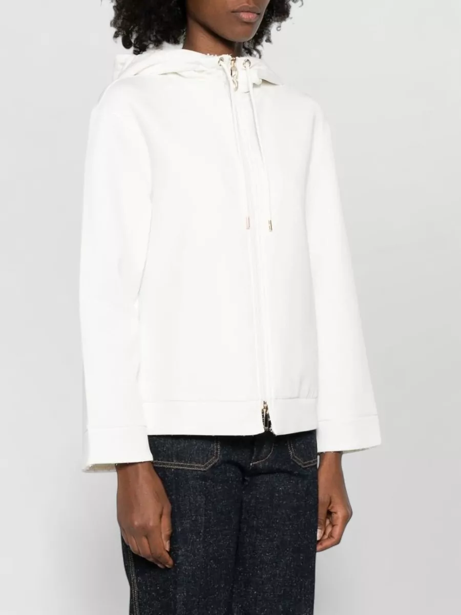 Emporio Armani Cotton Hooded Jacket Front Pockets