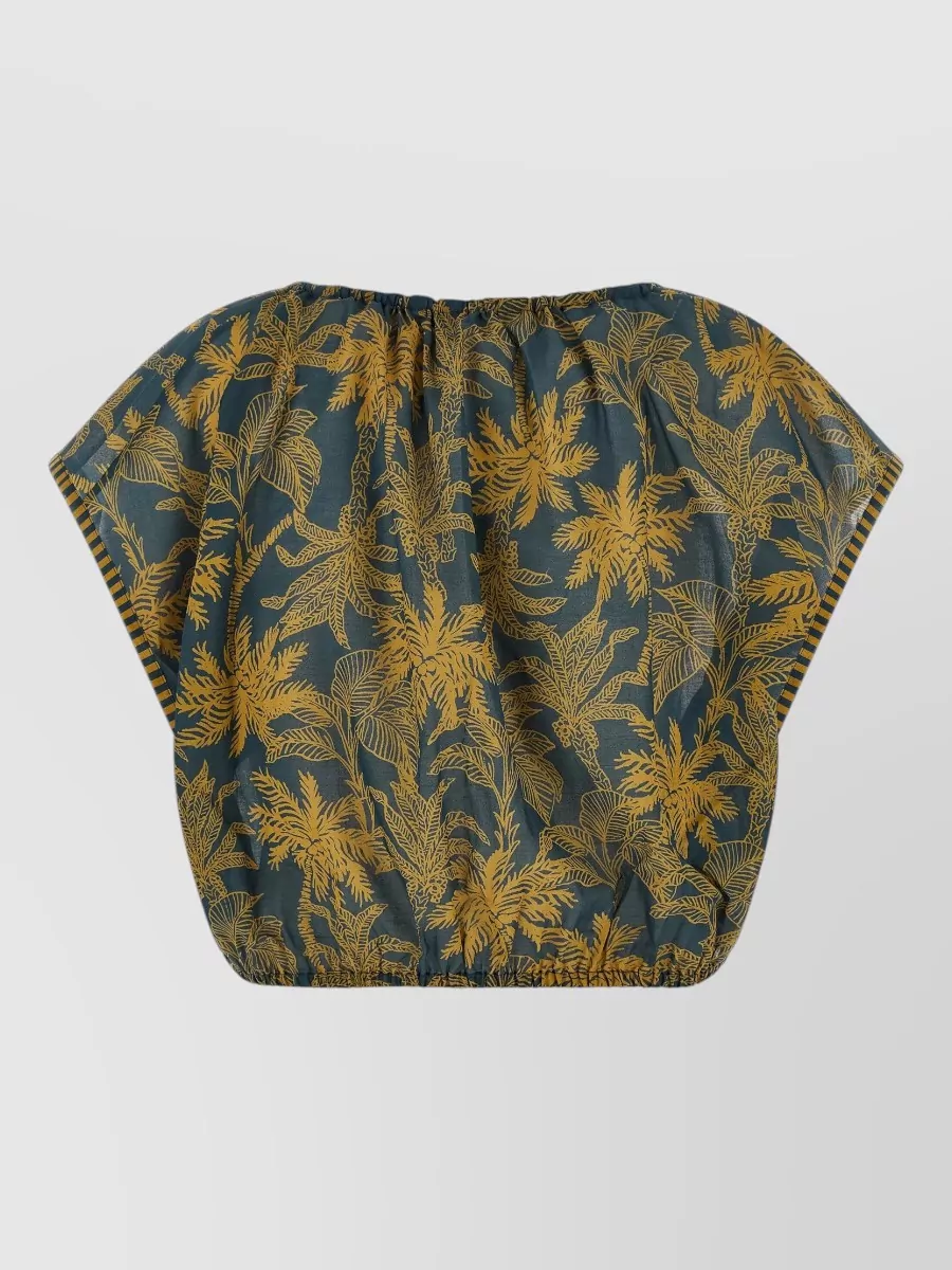 Eres Cotton Printed Cropped Top