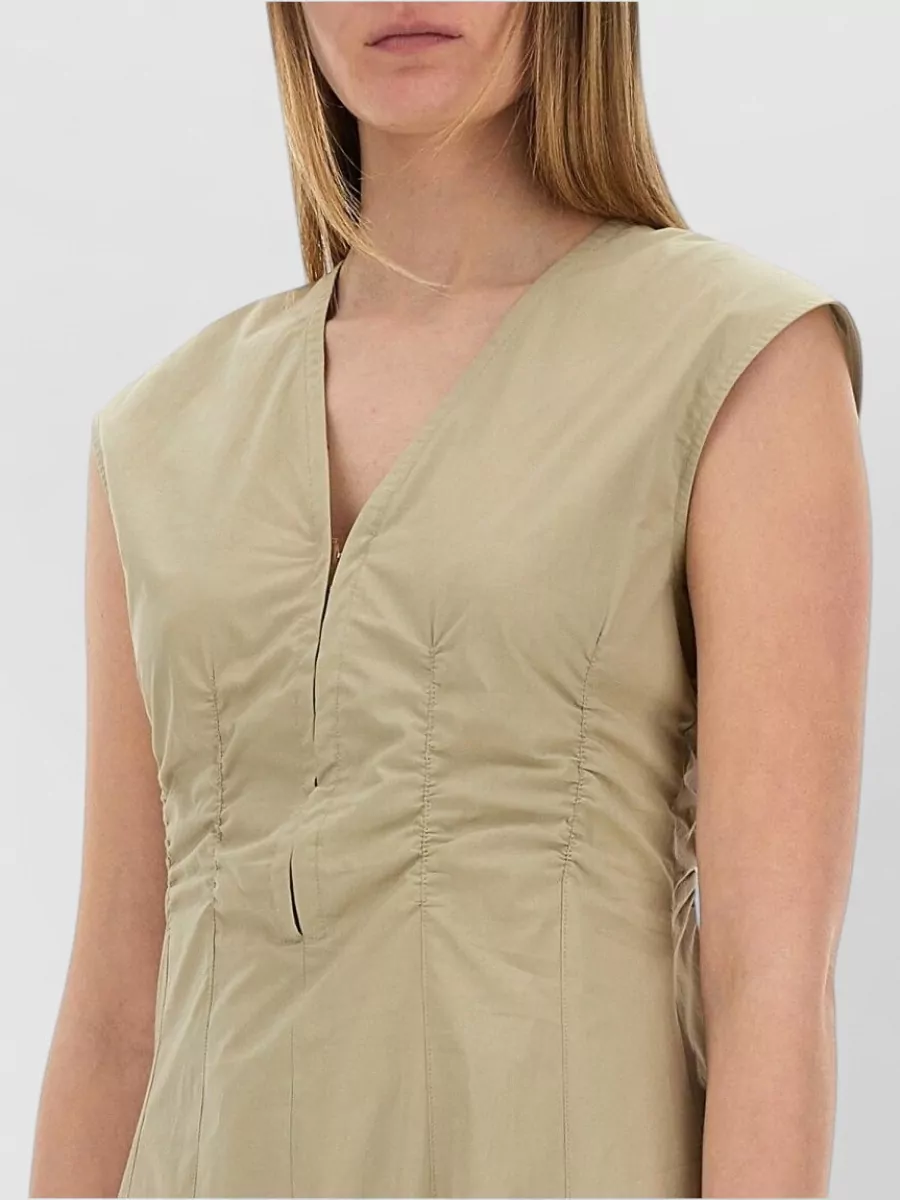 Alysi Cotton Poplin Maxi Dress