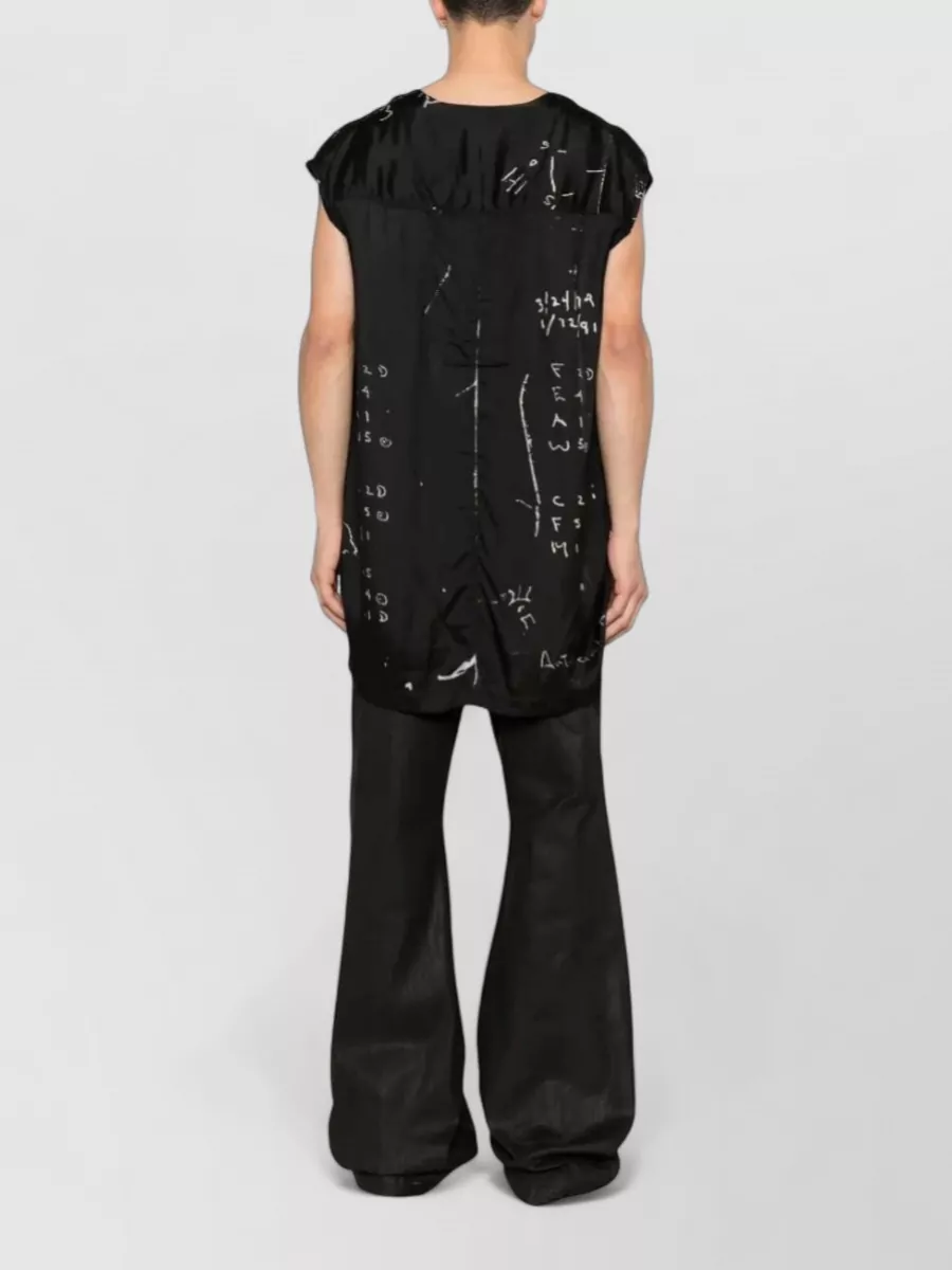 Rick Owens Graphic Print V-Neck Sleeveless Top