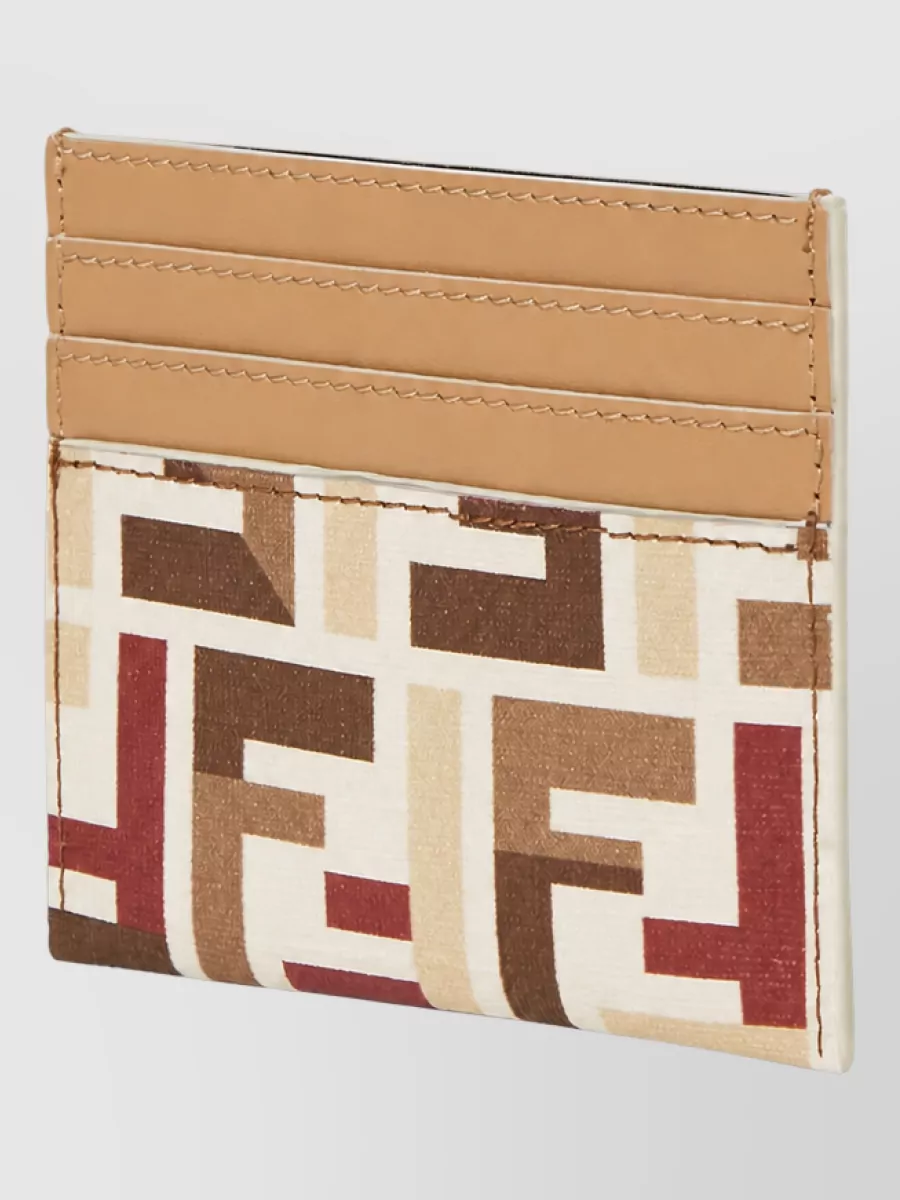 Fendi logo card holder
