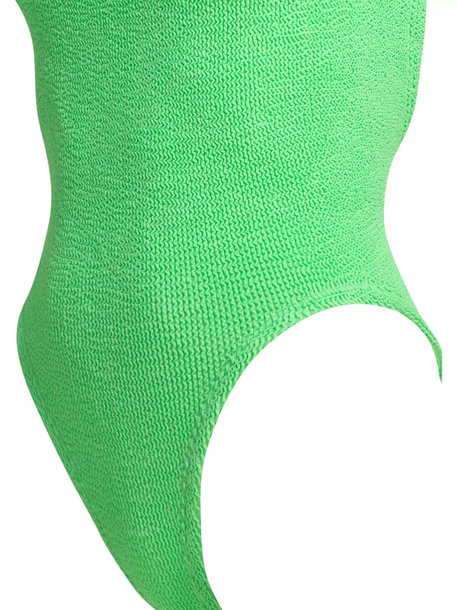 Hunza G Crinkled One-Shoulder Swimsuit