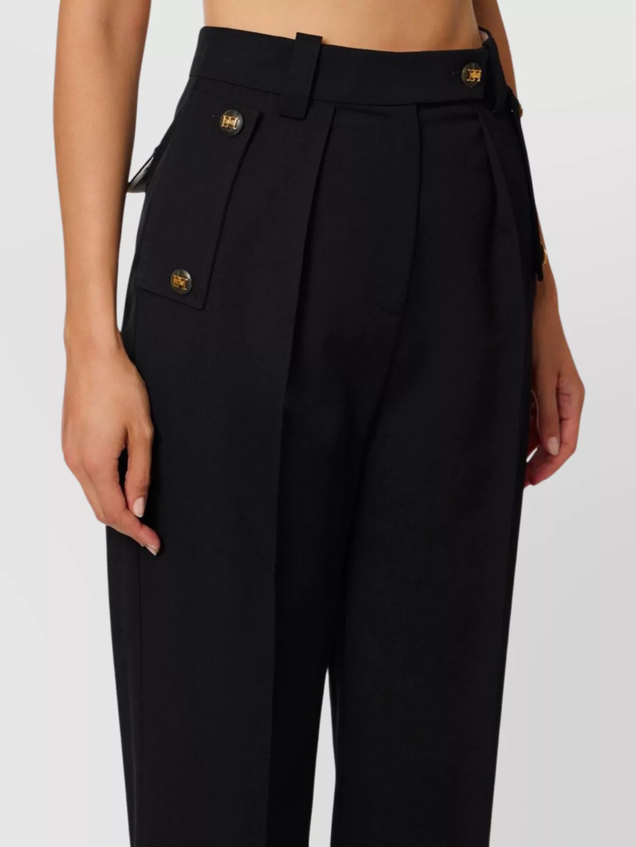 Elisabetta Franchi Trousers With Pleats And Pockets