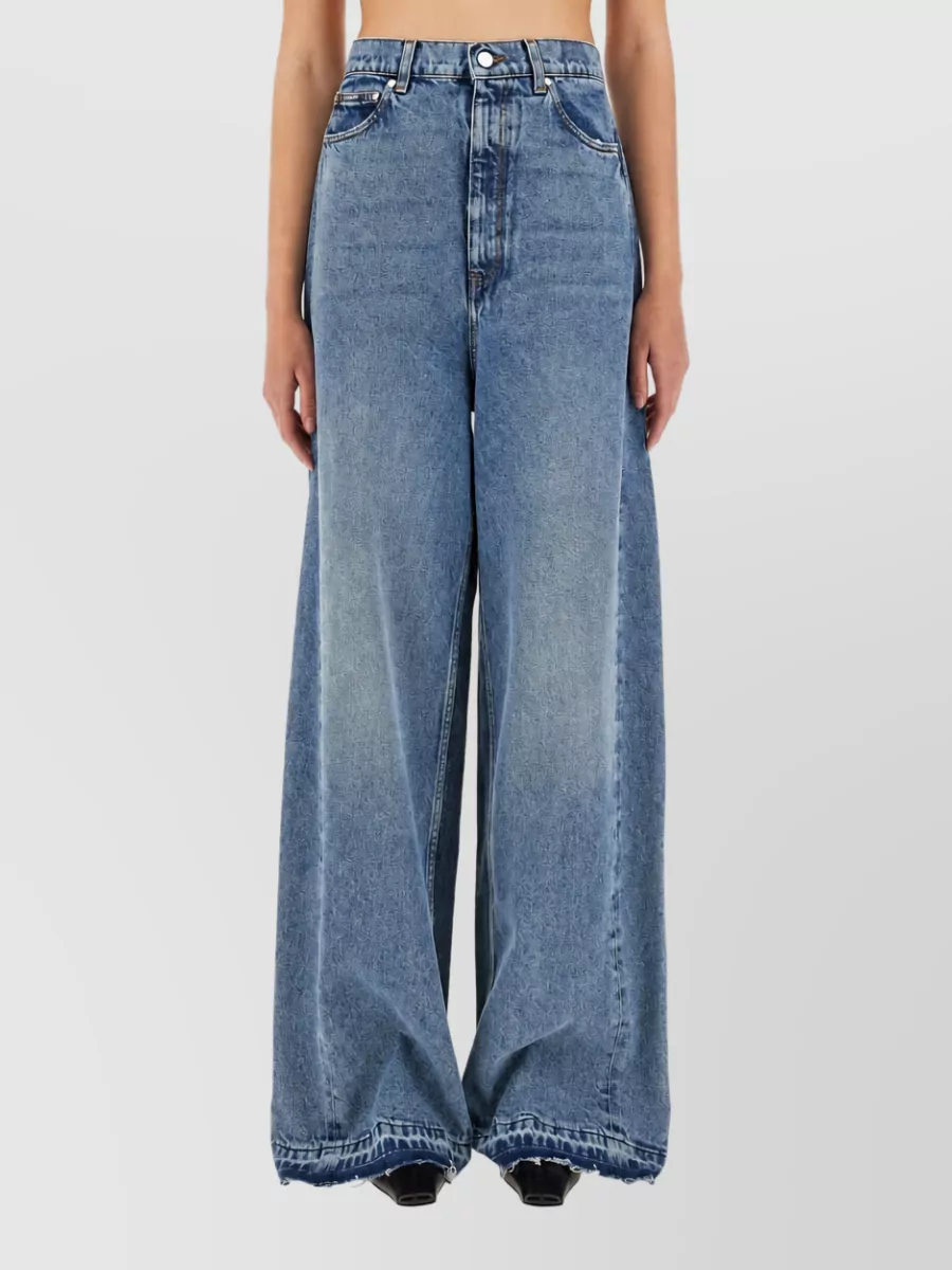 Stella Mccartney Paneled Wide-Leg Jeans