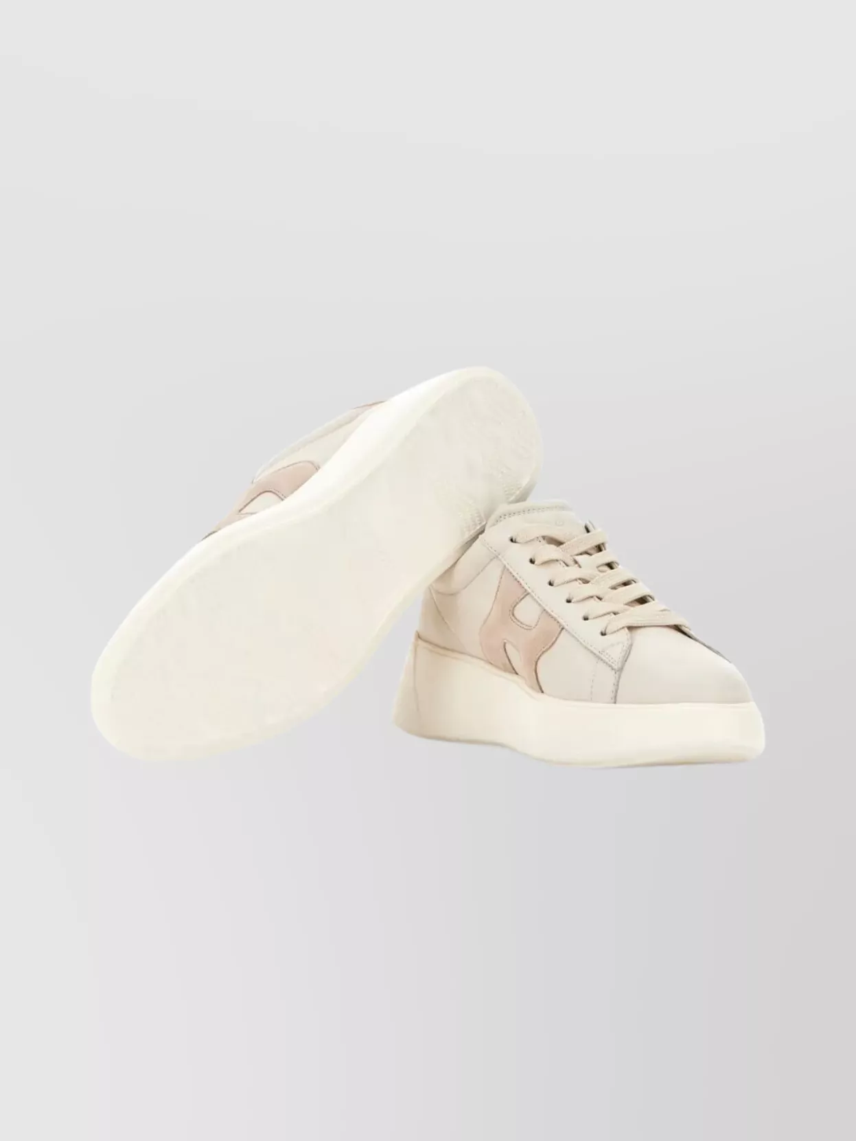 Hogan Suede Panel Sneakers Rubber Sole