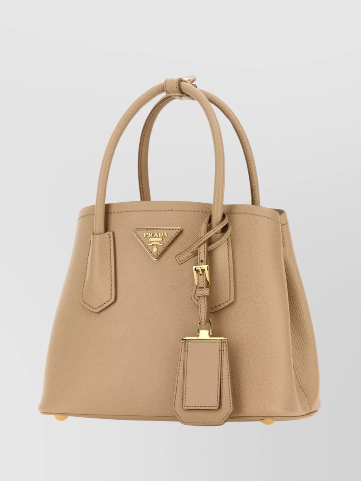 Shop Prada Structured Leather Top Handle Shoulder Bag