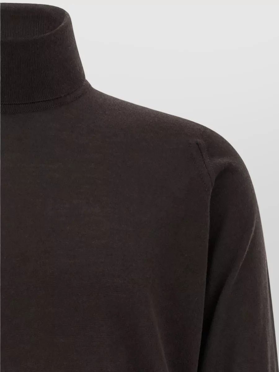 John Smedley Merino Wool Fine-Knit Turtleneck Sweater