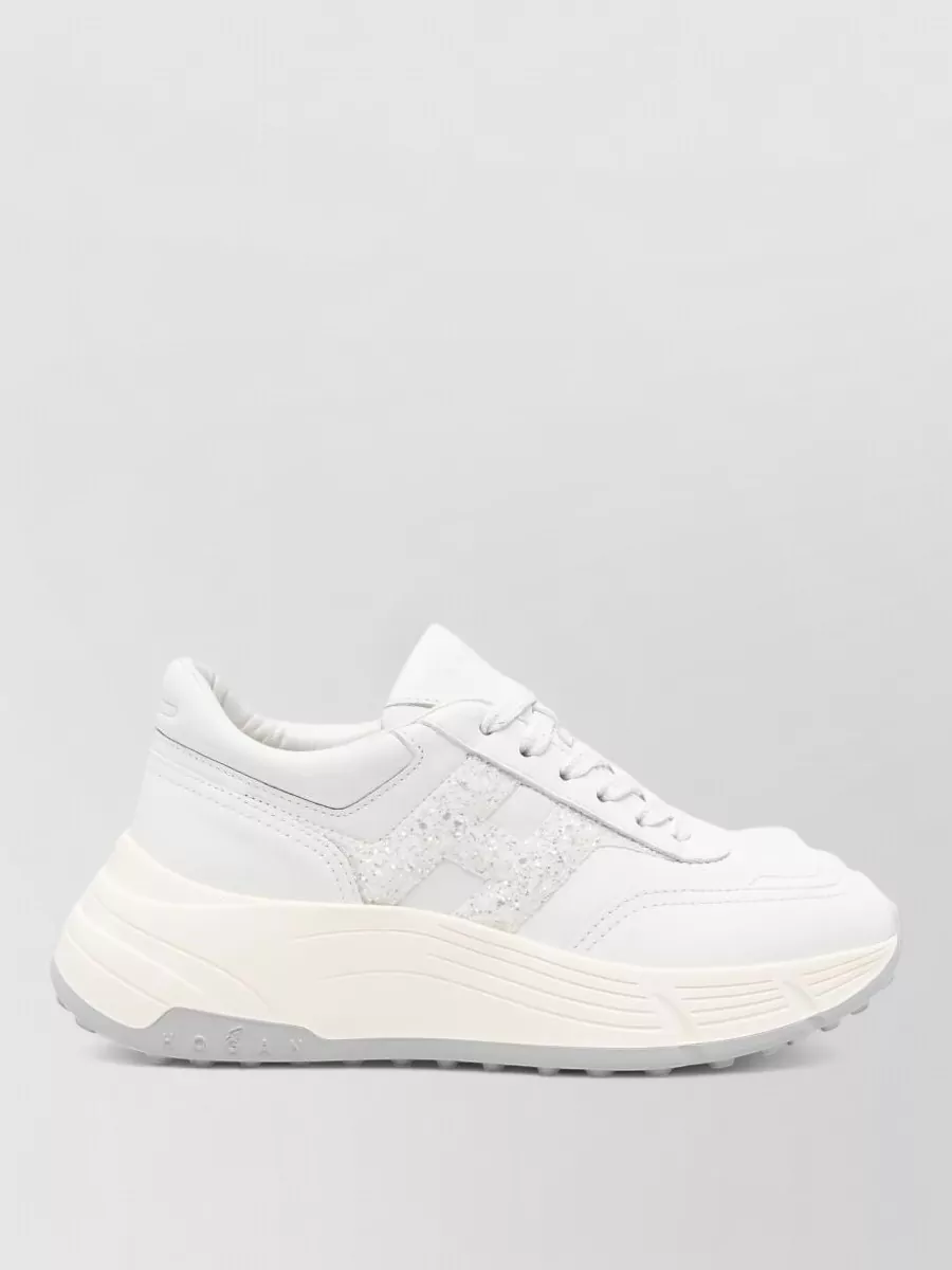 Hogan Hi Fi Leather Sneakers Platform Sole
