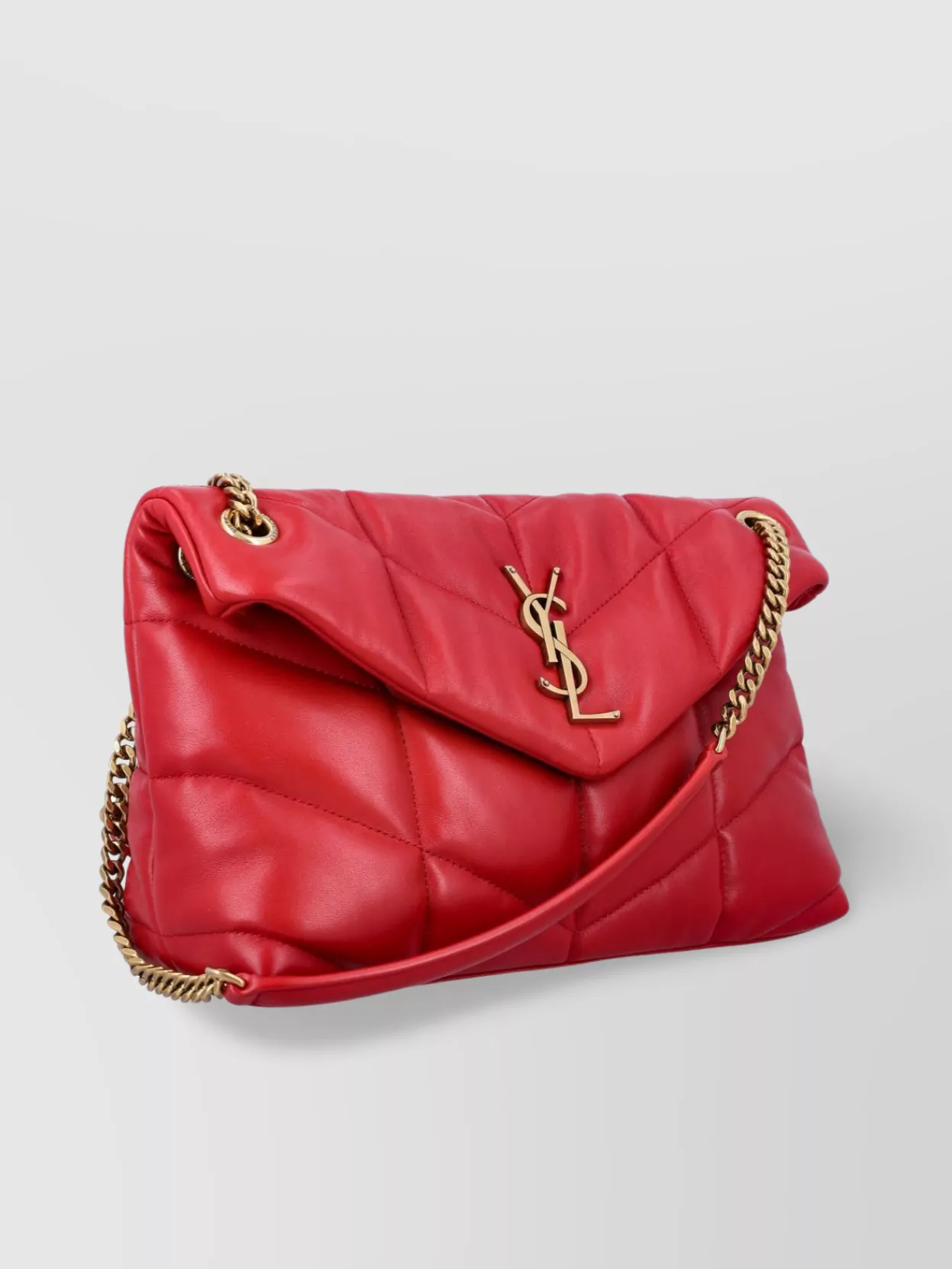 Saint Laurent Quilted Leather Puffer Bag Chain Strap