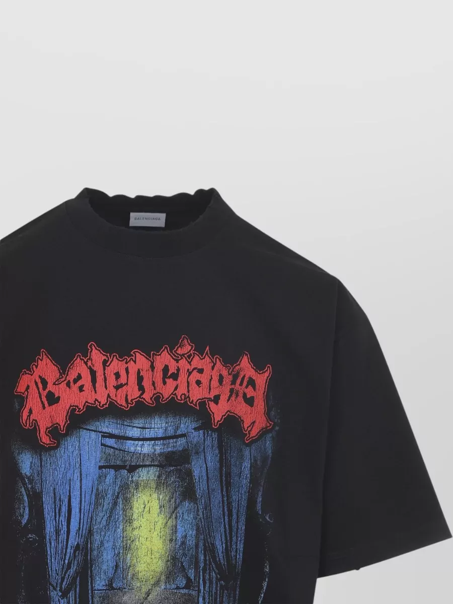 Balenciaga Cotton Salon De Couture Printed Crewneck T-Shirt
