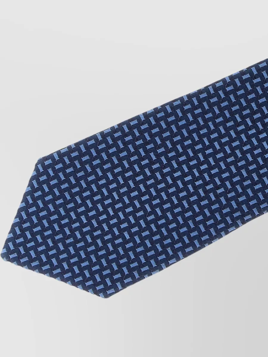 Brunello Cucinelli Silk Tie Patterned Design Pointed Tip