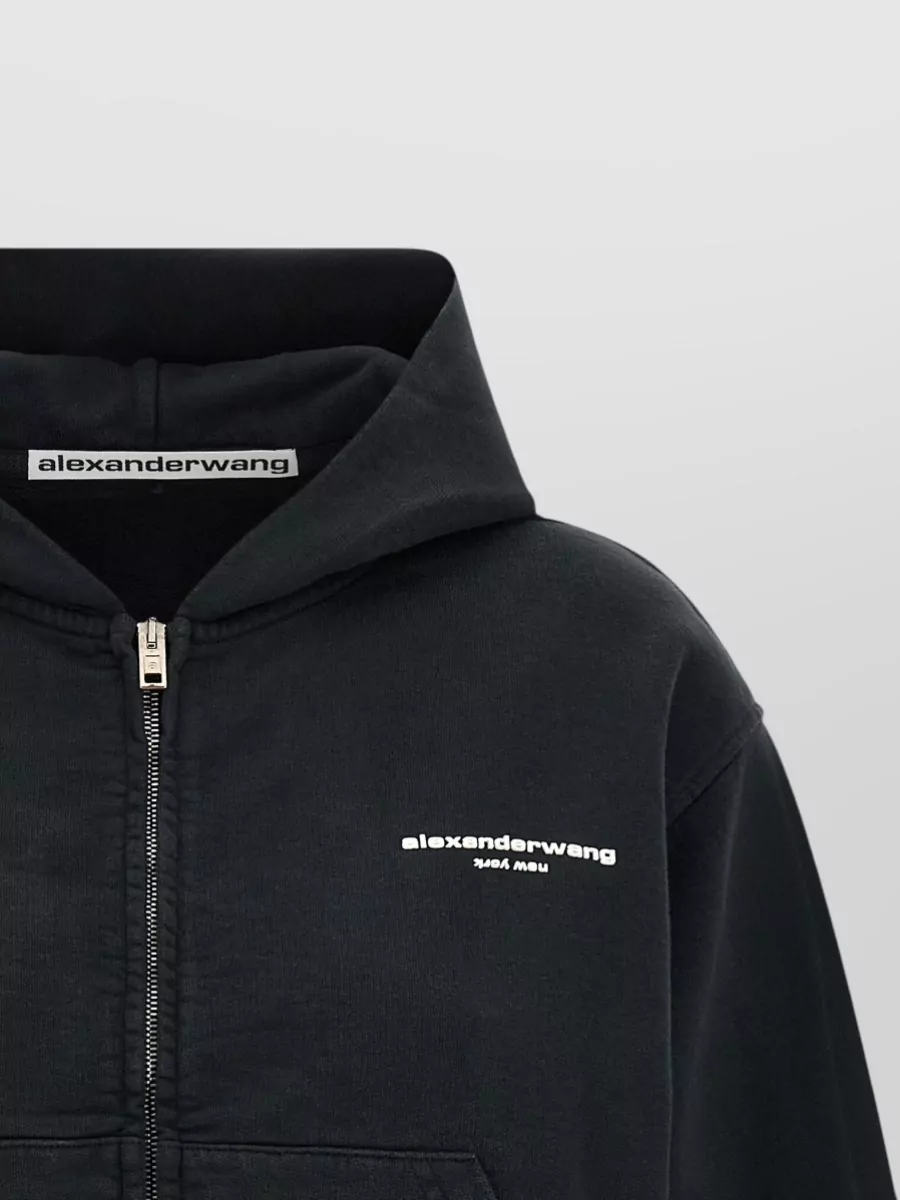 Alexander Wang Cropped Zip-Up Hoodie