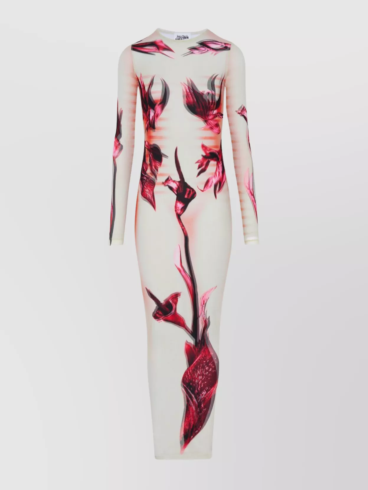 Jean Paul Gaultier Floral Print Maxi Length Long Sleeve Dress