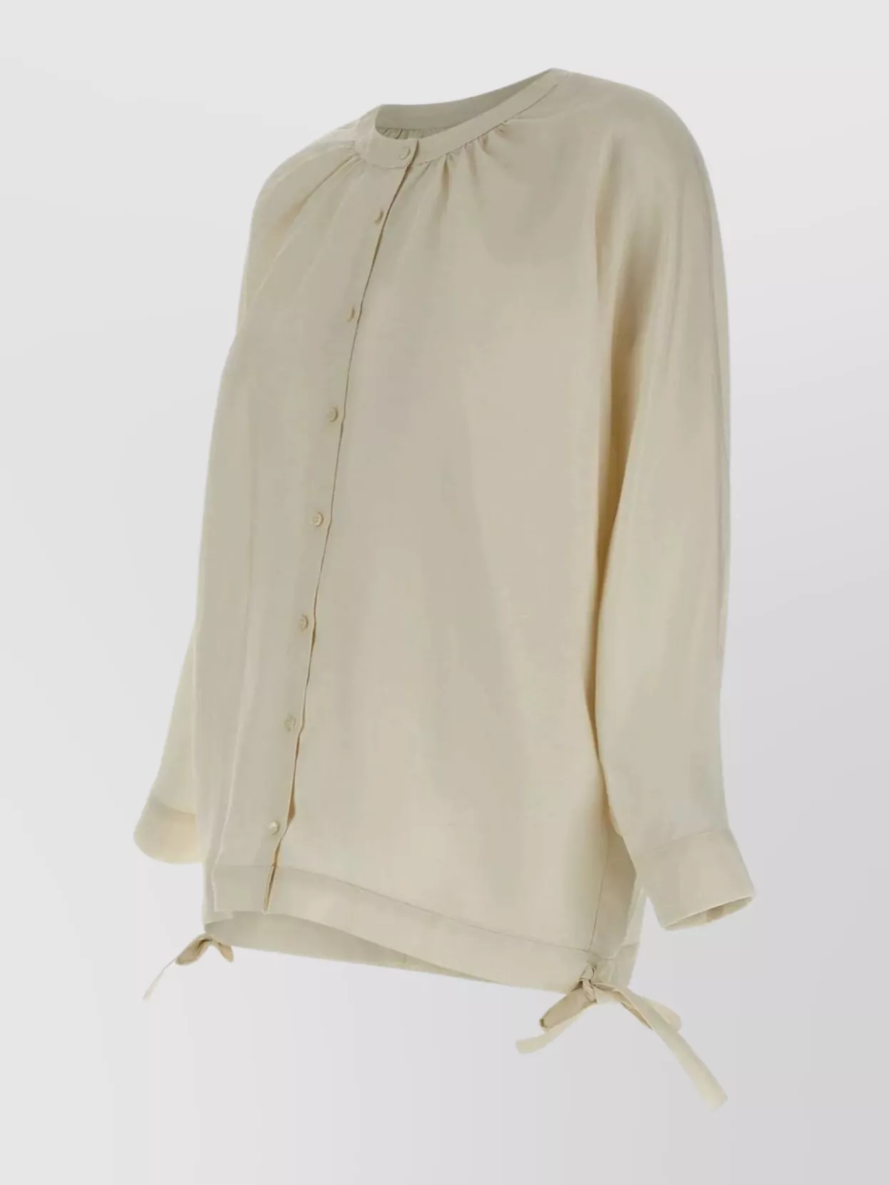 Fabiana Filippi Linen Blend Batwing Sleeve Blouse
