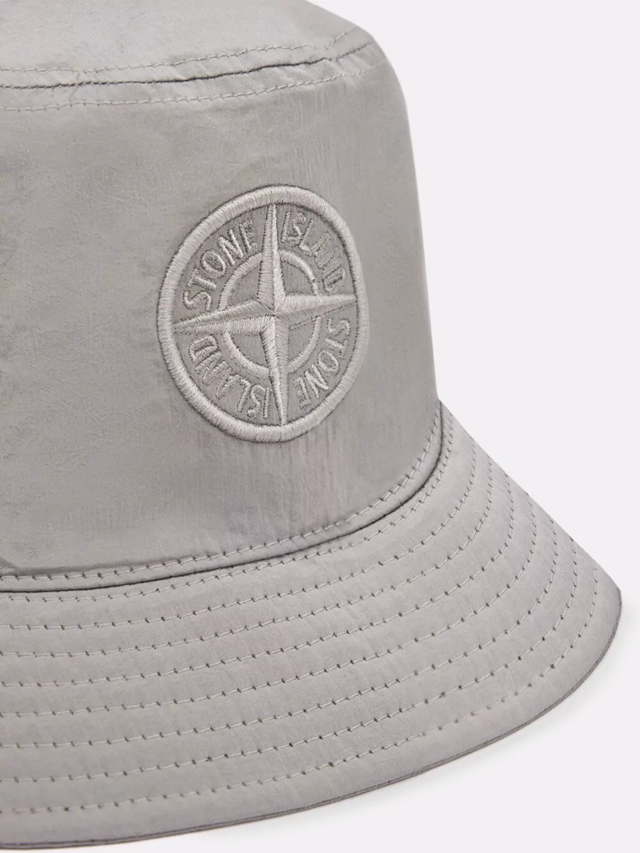 Stone Island Bucket Hat In Textured Nylon Metal