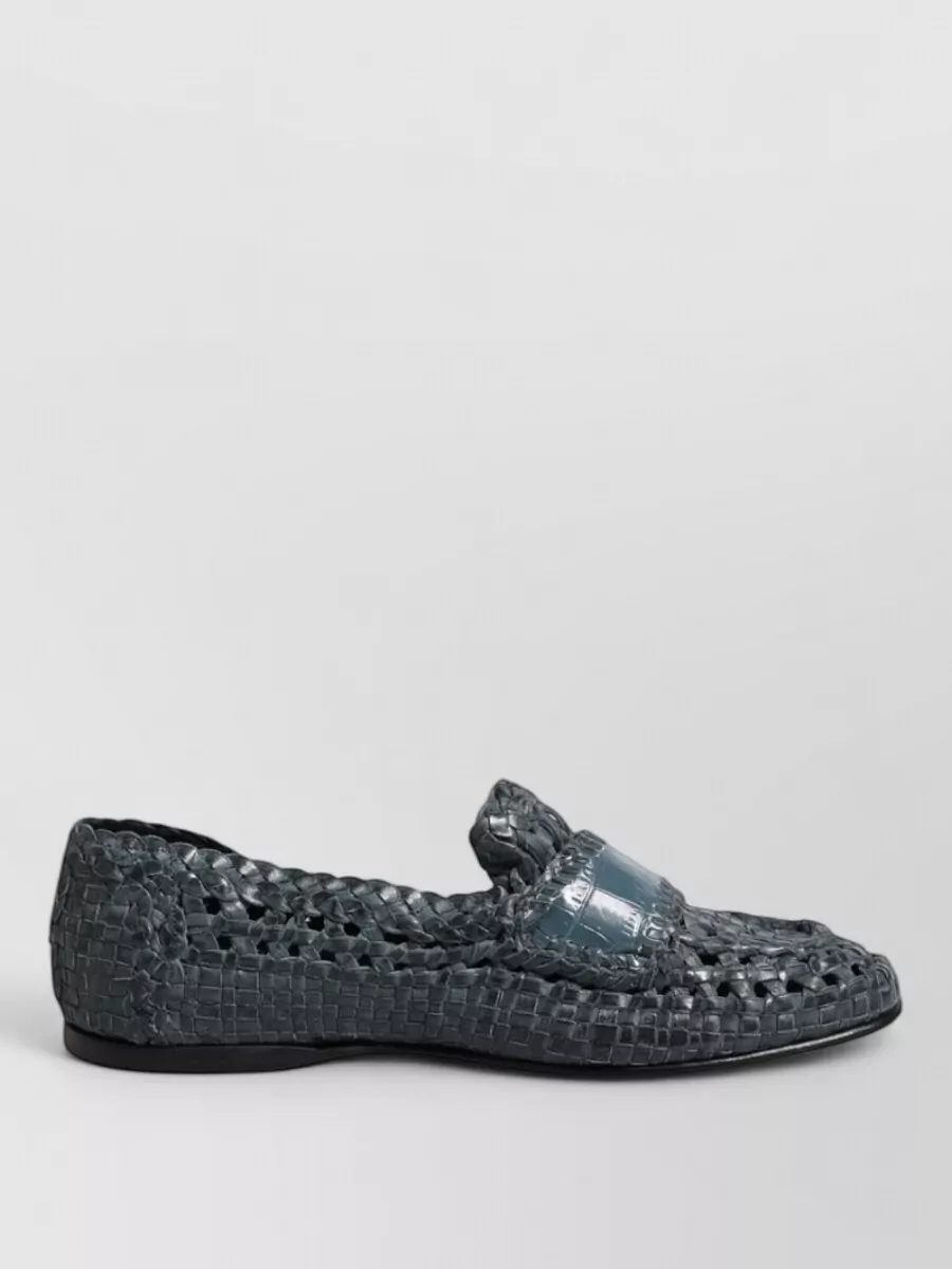 Dolce&Gabbana Woven Leather Loafers