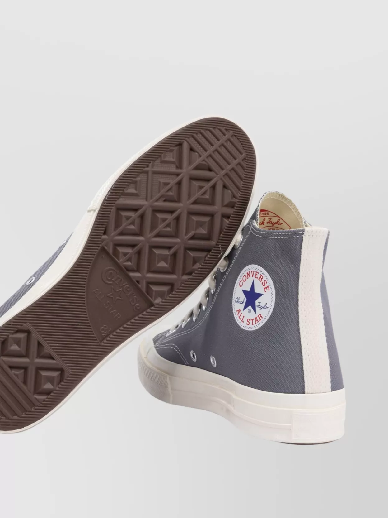 Shop Comme Des Garçons Play Canvas Upper Rubber Sole Eyelet Detailing