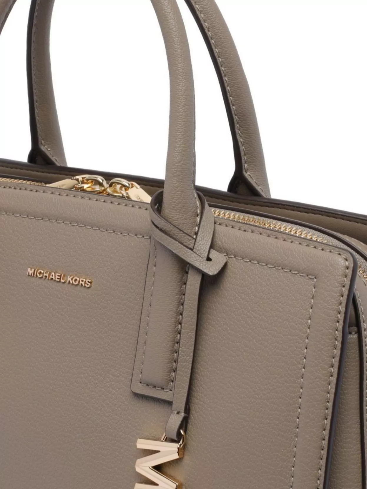 Michael Michael Kors Double Handle Shoulder Bag With Gold Hardware