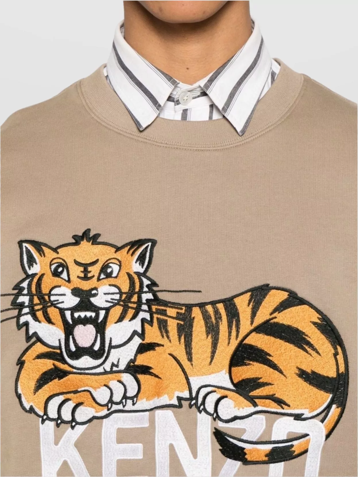 Kenzo Crew Neck Tiger Graphic Sweater