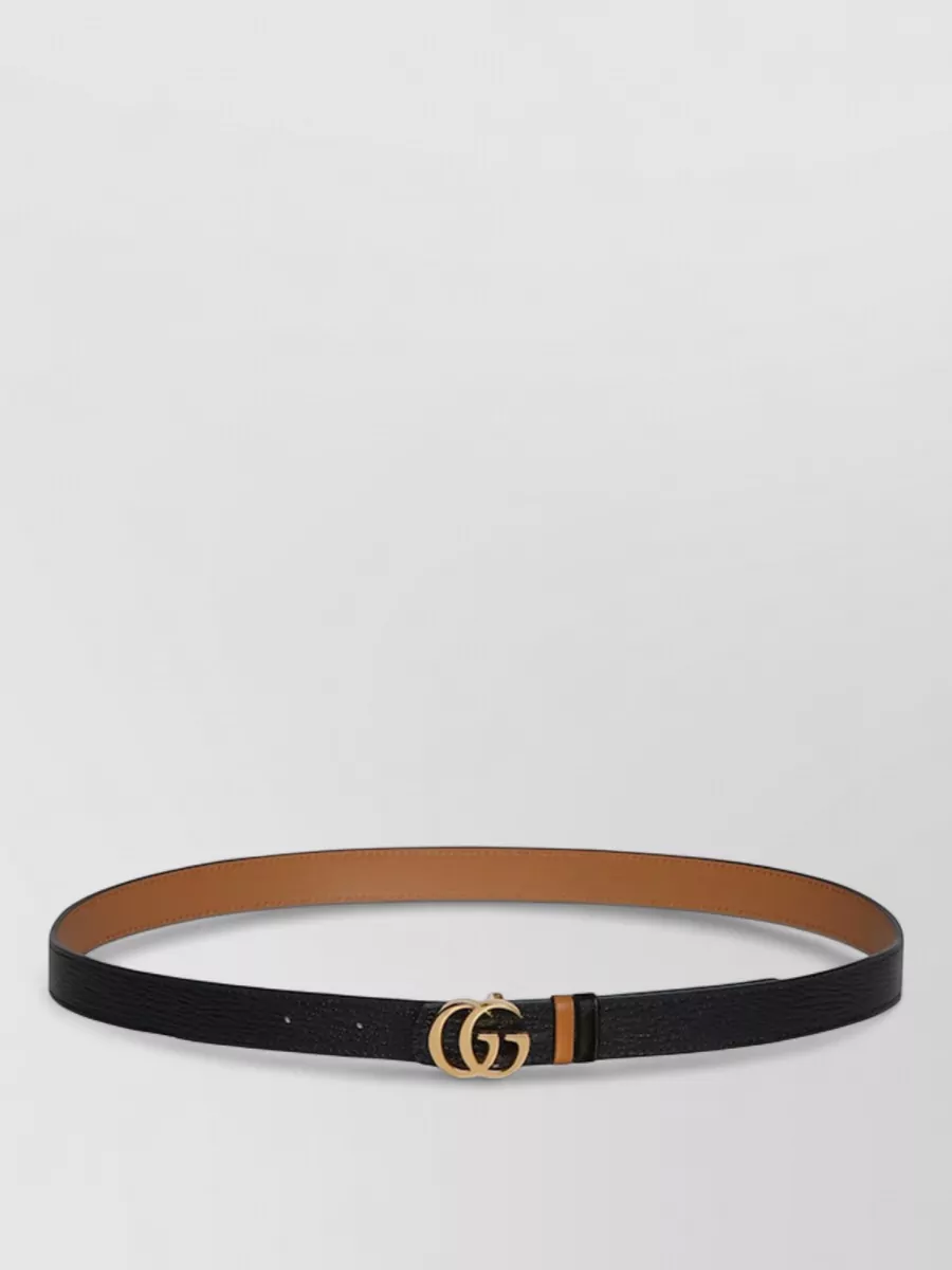 Gucci leather reversible thin belt