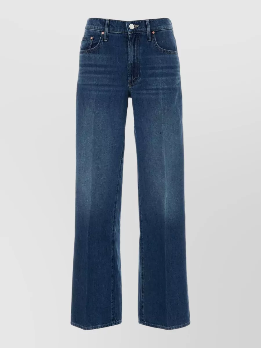 Mother denim mid-rise wide-leg jeans