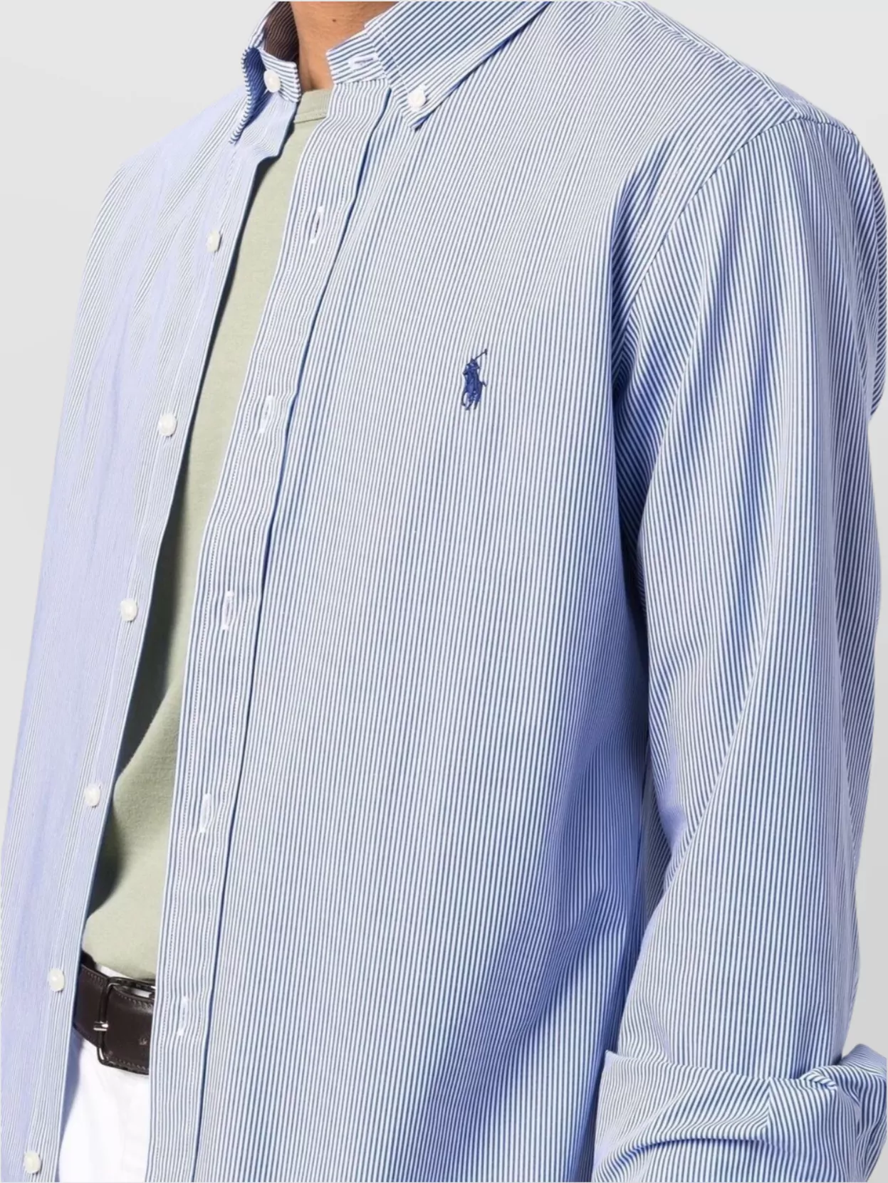 Ralph Lauren Striped Long Sleeve Button-Down Collar Shirt