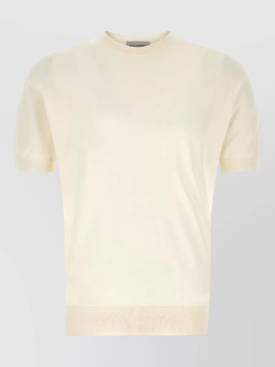 John Smedley ribbed crewneck short-sleeve t-shirt