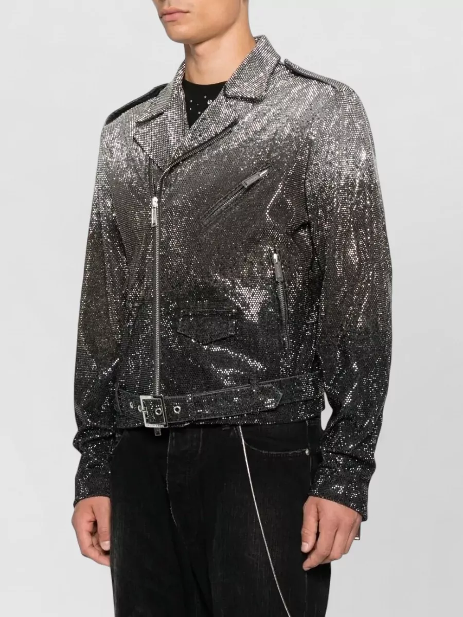 Dsquared2 Shadow Mini Jacket Belt Sequin Lapels