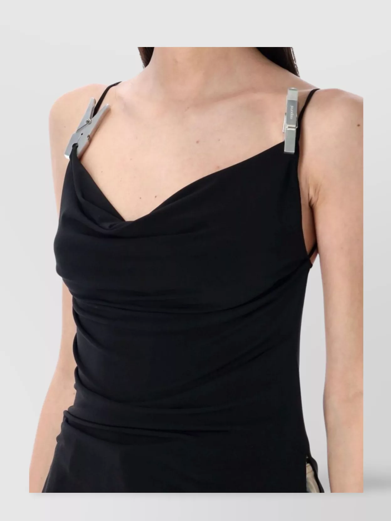 Coperni Draped Neckline Sleeveless Side Slit Top