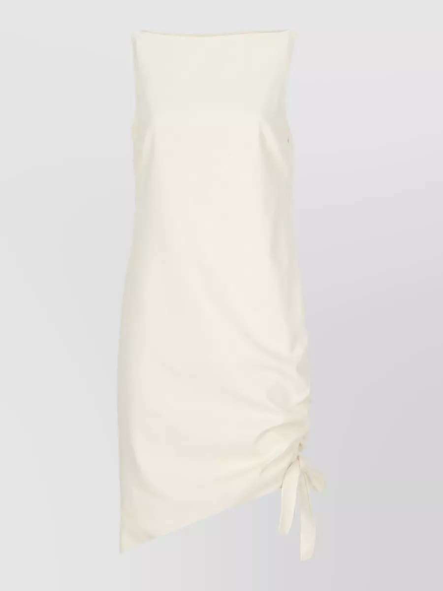Carolina Herrera wool sleeveless draped mini dress