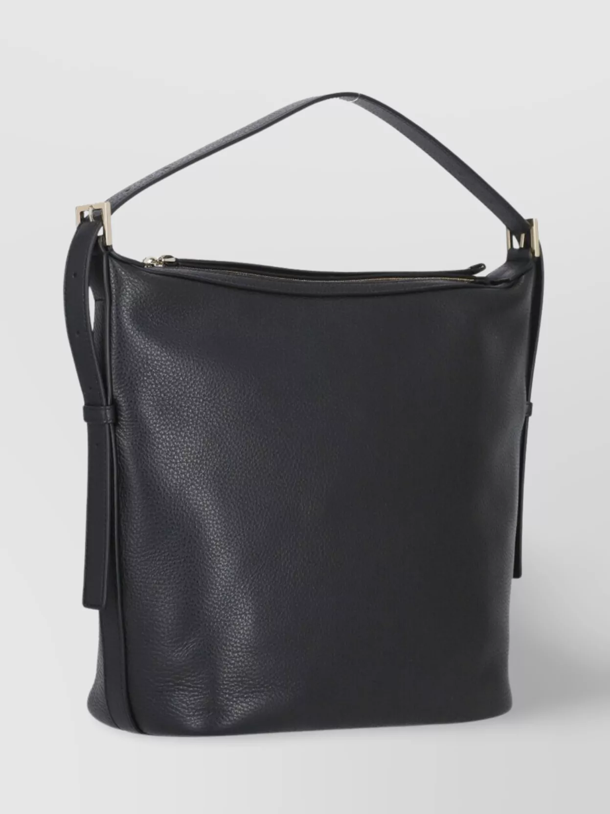 Fabiana Filippi Pebbled Leather Shoulder Bag With Adjustable Strap