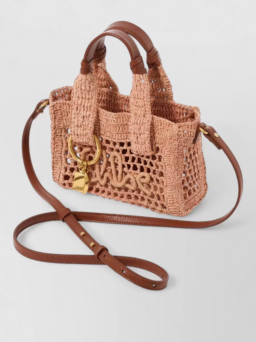 Chloé Mini Raffia Shoulder Bag