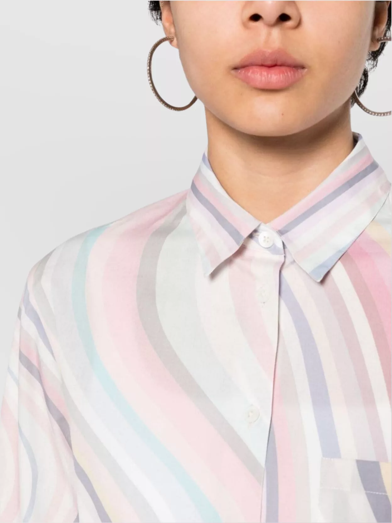 Paul Smith Swirl Print Striped Shirt