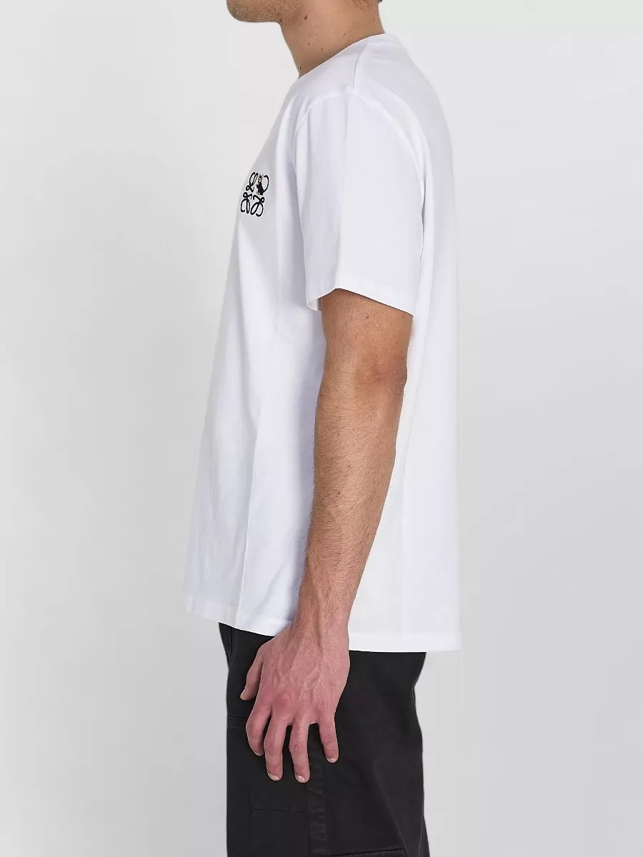 Loewe Futurist Cat Cotton Crew Neck T Shirt