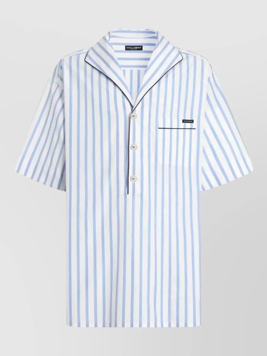 Dolce&Gabbana striped short-sleeve relaxed-fit shirt