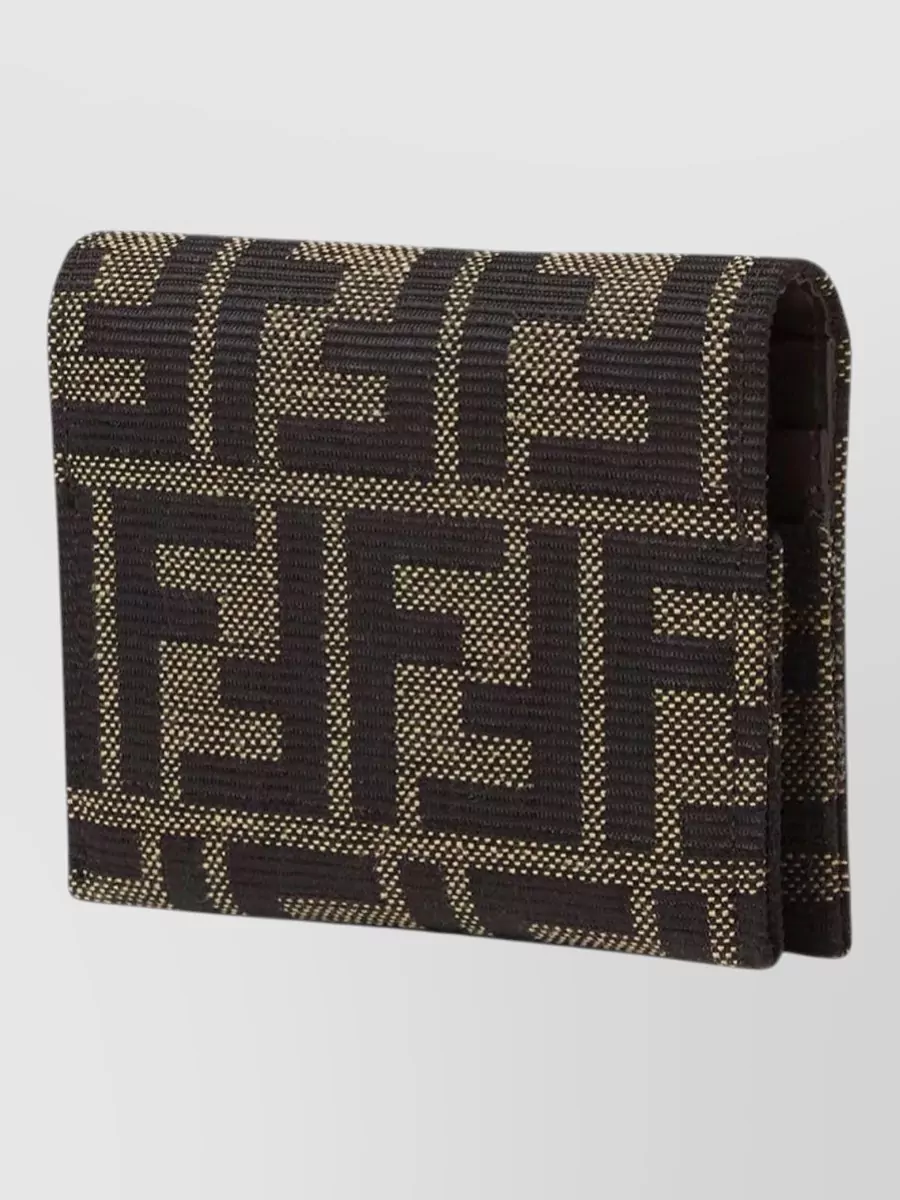 Fendi jacquard card holder