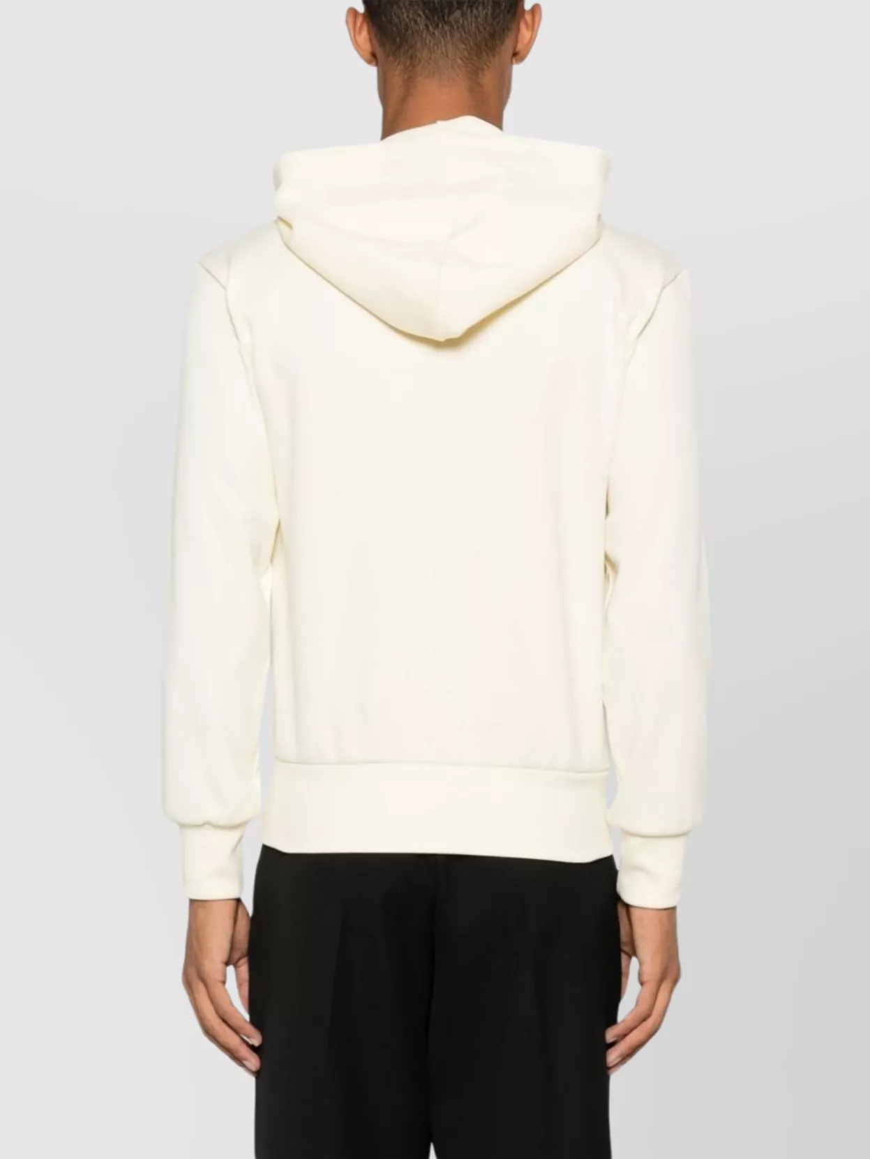 Comme Des Garçons Logo Cotton Hoodie With Drawstring Hood