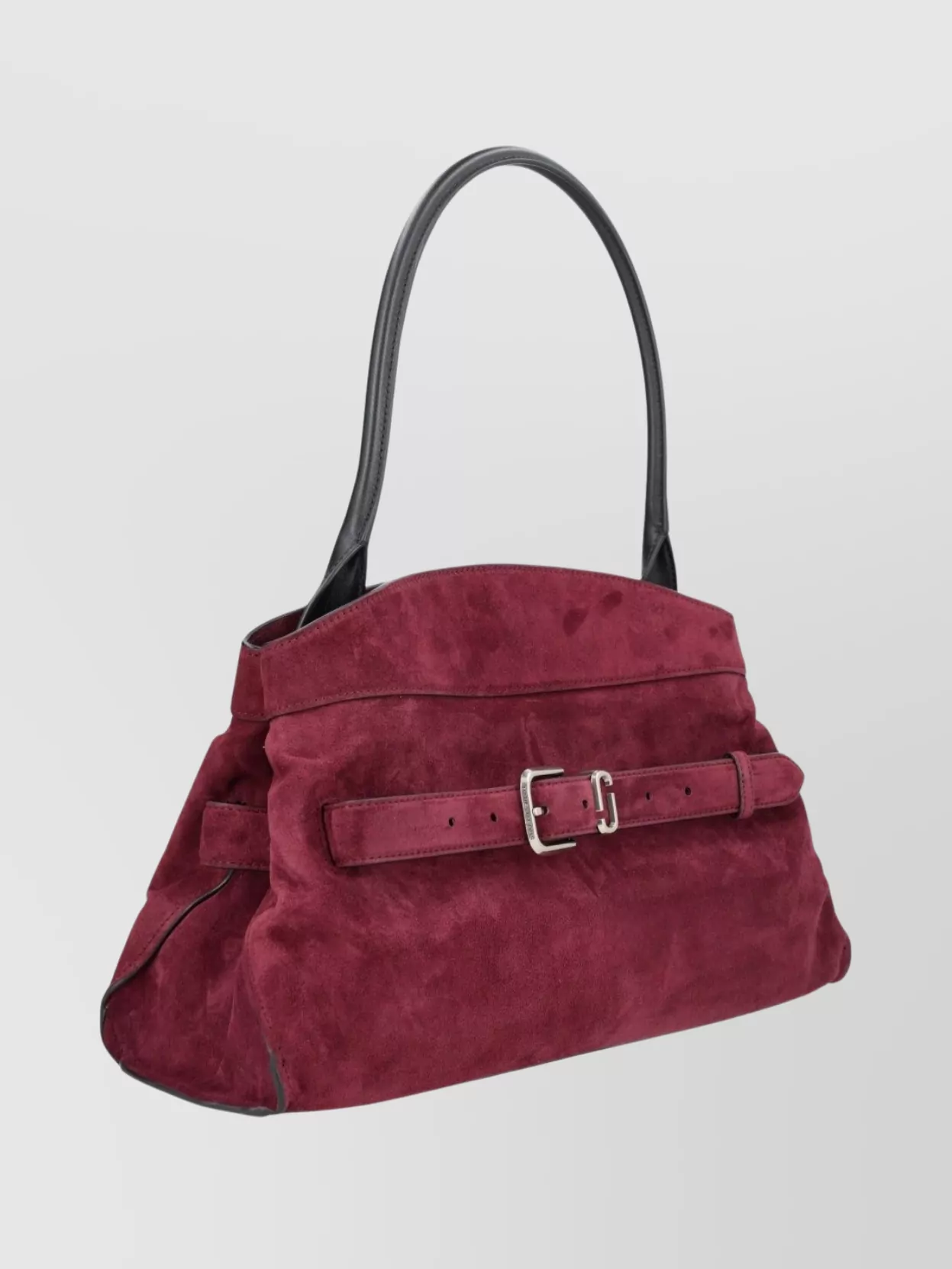 Marc Jacobs Suede Shoulder Bag With Buckle And Handle