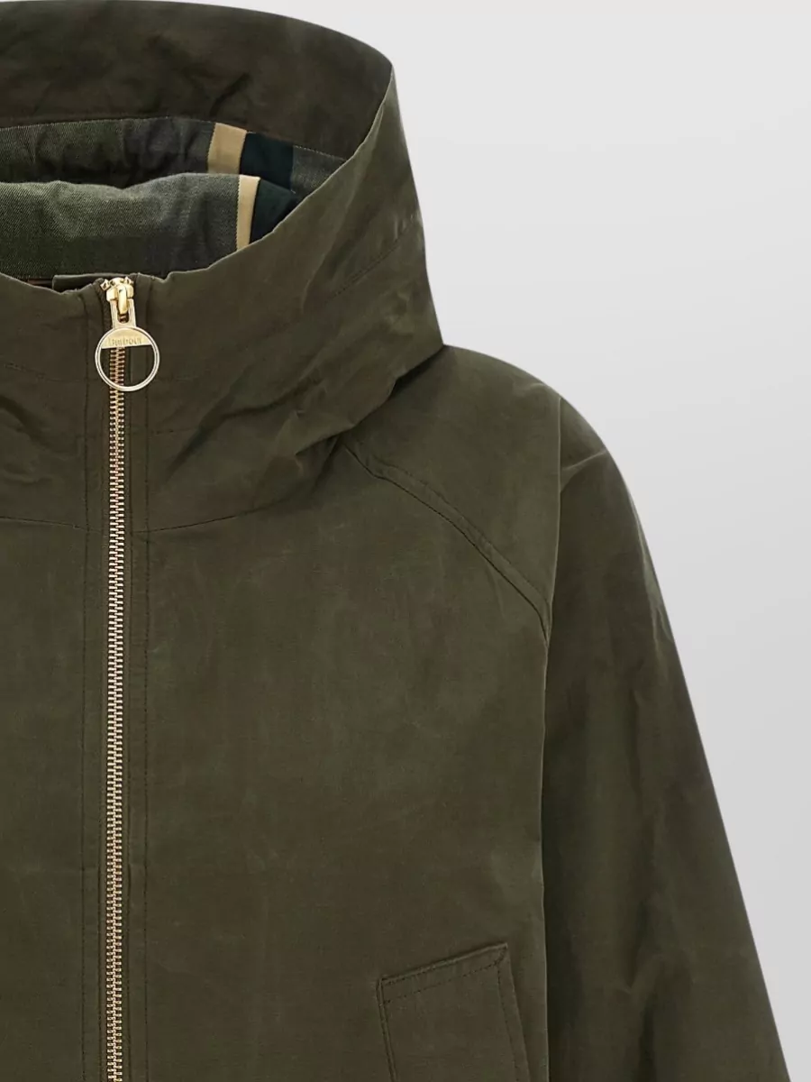 Barbour Cotton Hooded Long-Sleeve Parka Coat