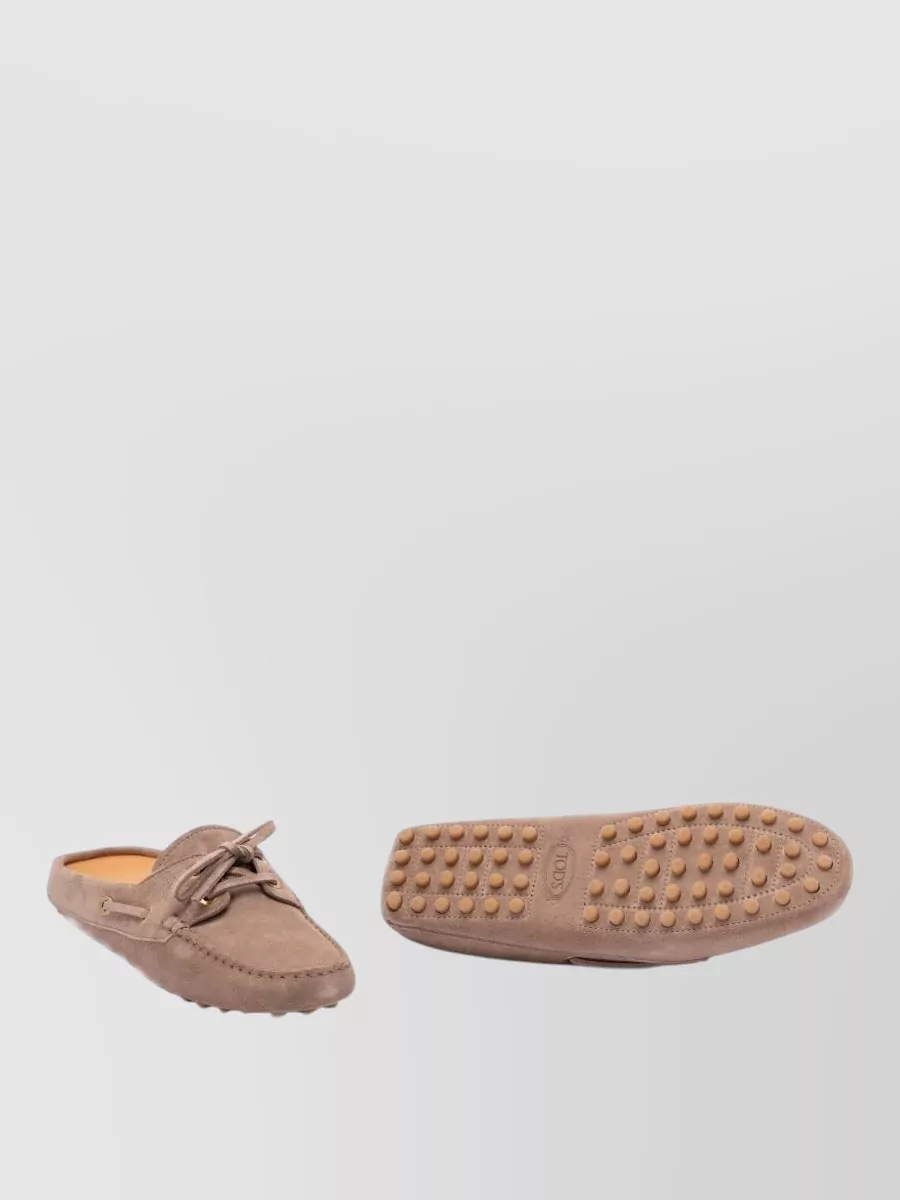 Tod's Suede Leather Sabot Loafers