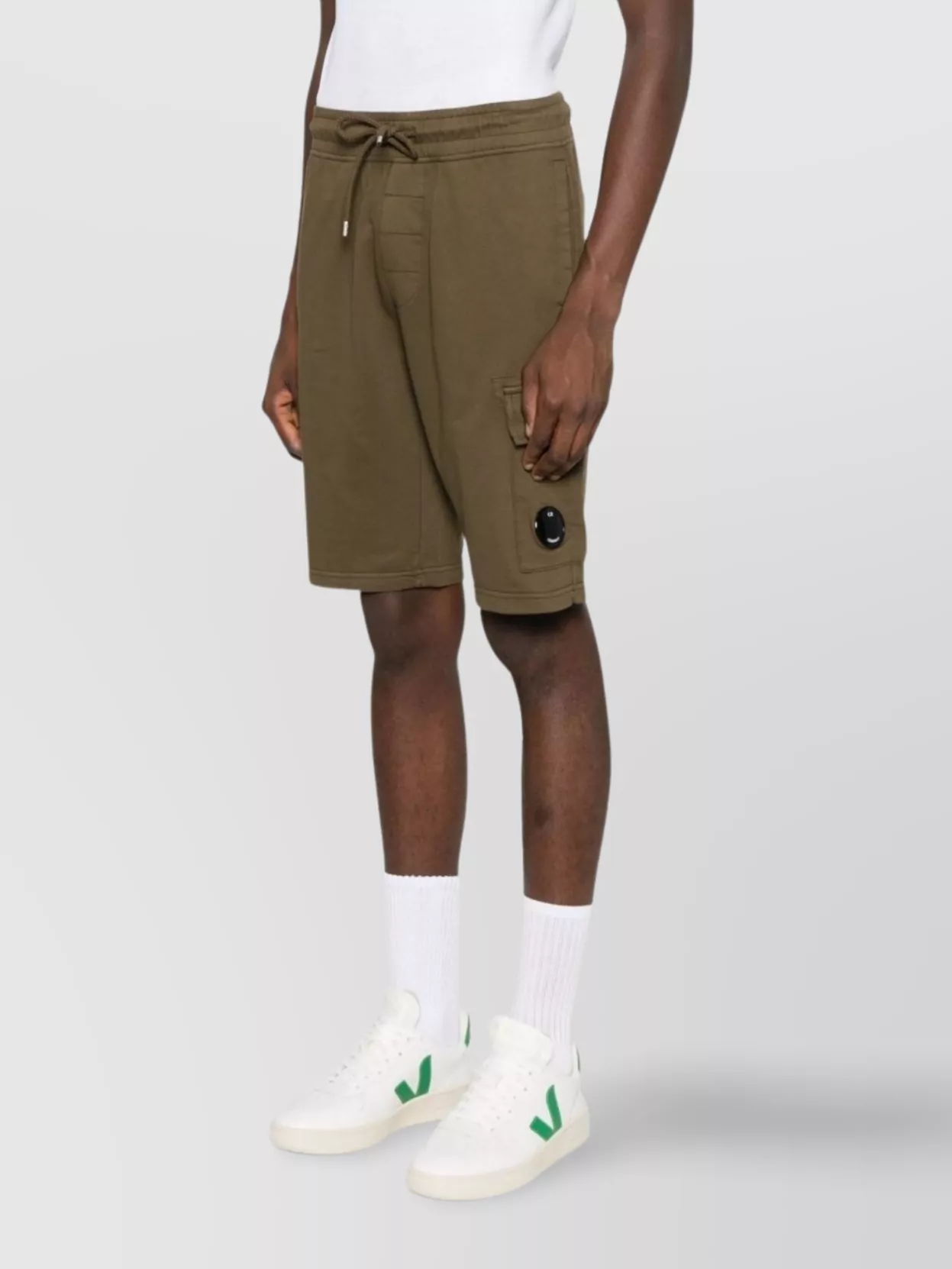 C.p. Company Fleece Cargo Bermuda Shorts Pockets