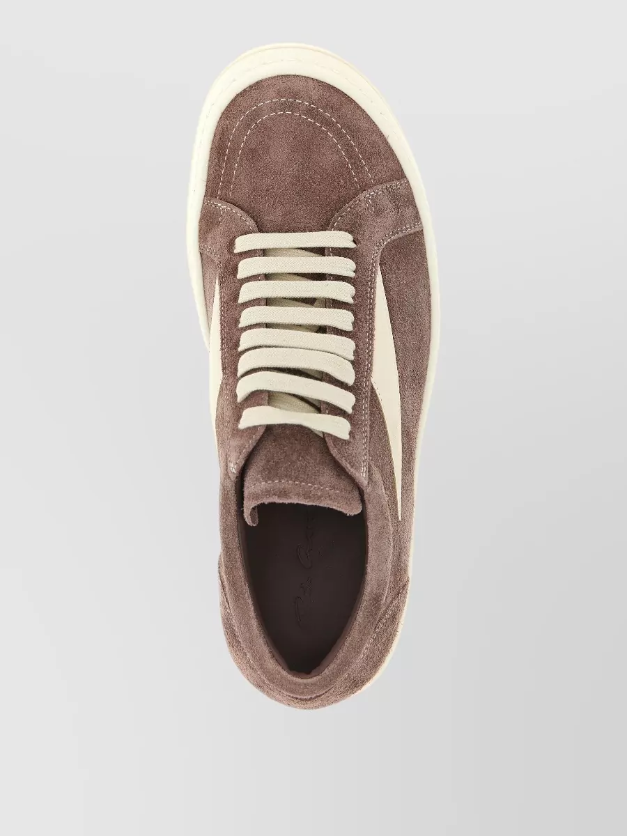 Rick Owens Leather Lace-Up Sneakers