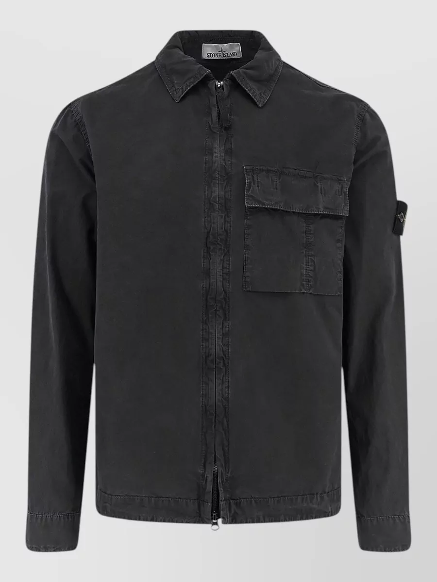 Stone Island Cotton zip-up overshirt