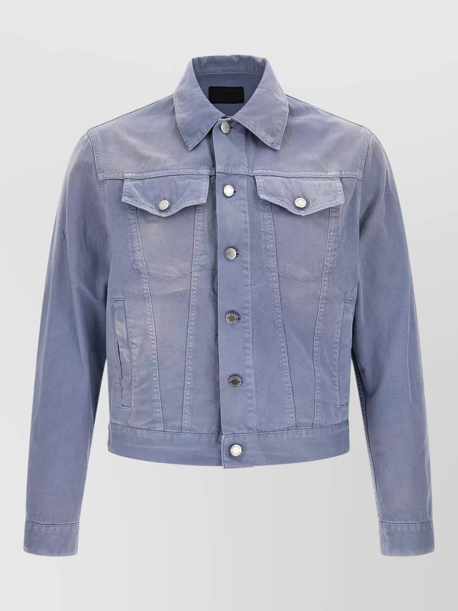 Prada cotton single-breasted blouson jacket