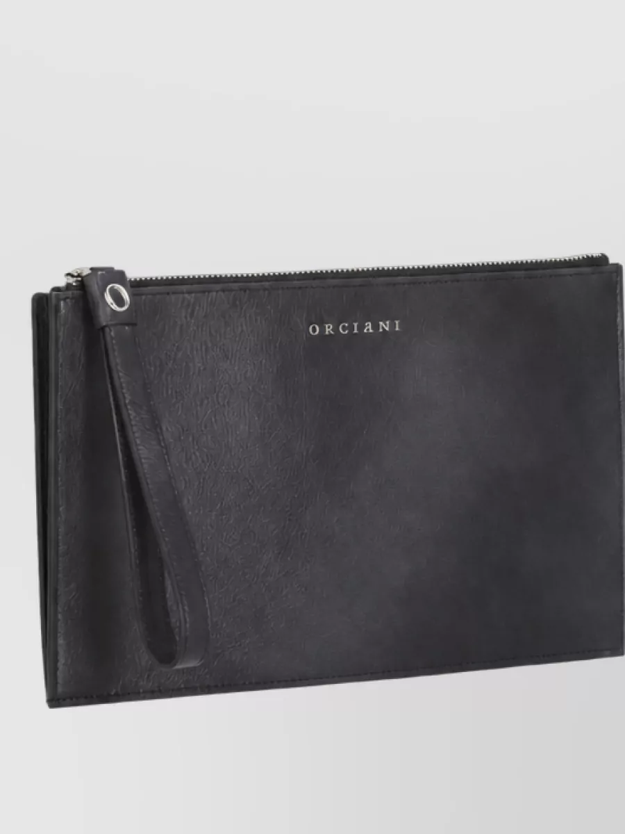 Orciani Leather Clutch Bag
